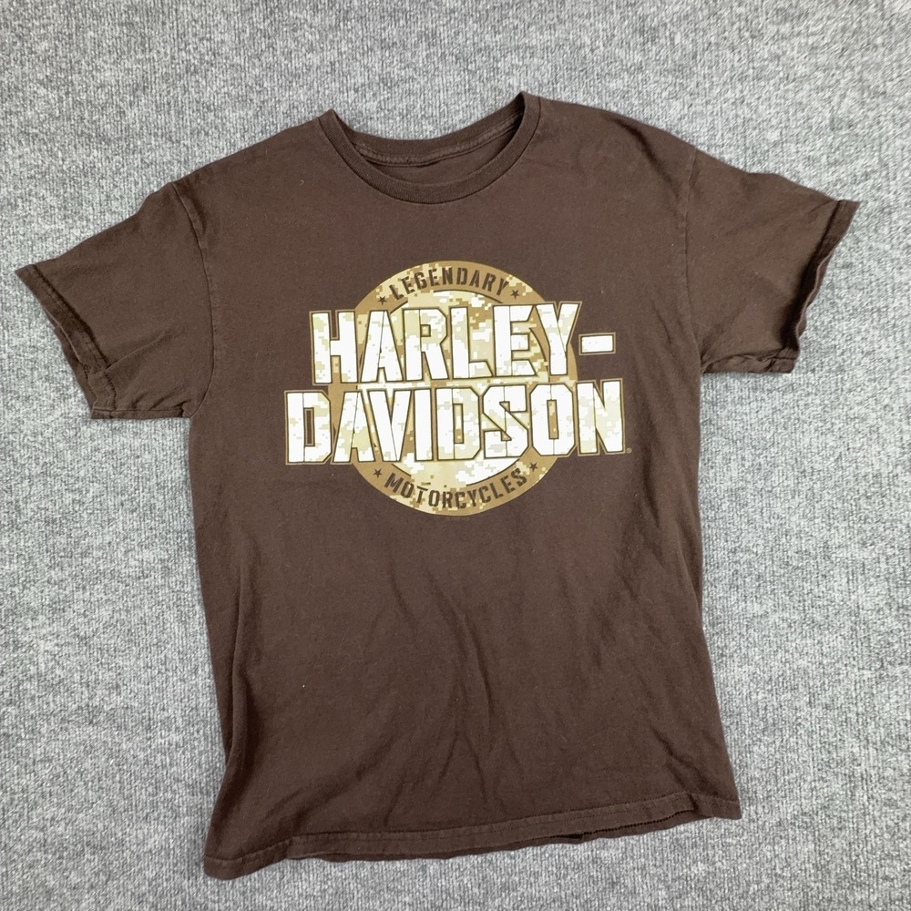 Harley-Davidson Shirt Mens Medium Brown Twister City Wichita KS Graphic Tee